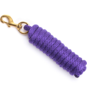 Lead Rope Purple Poly with Brass Bolt 10’