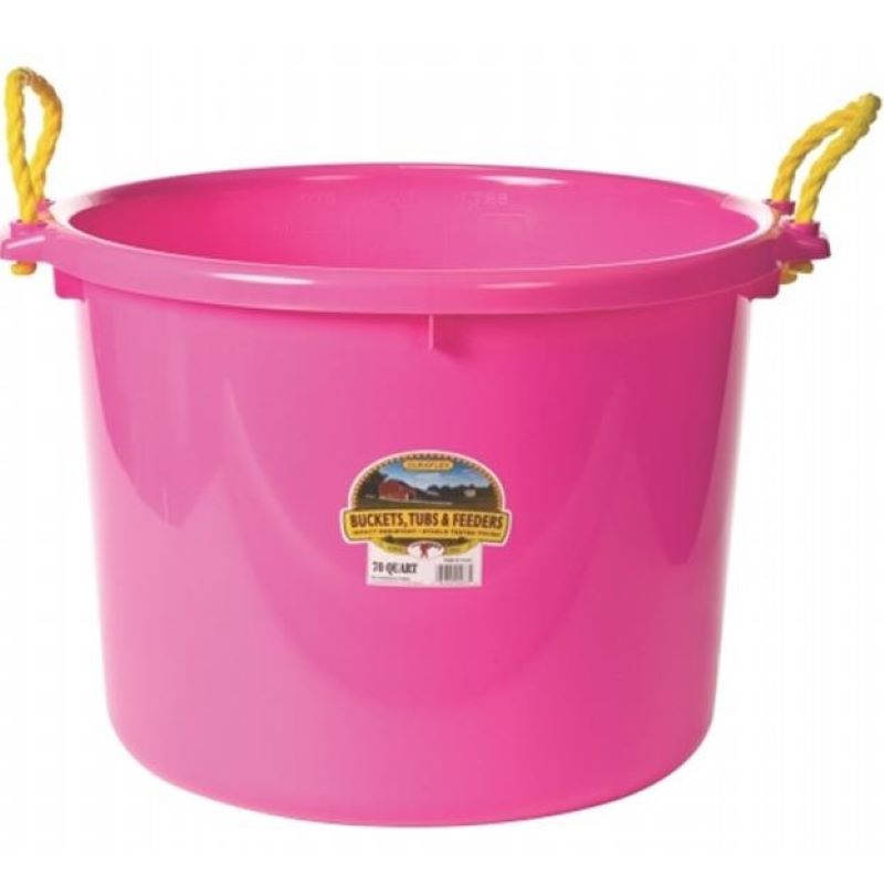 Little Giant Hot Pink Plastic Muck Bucket 70 qt