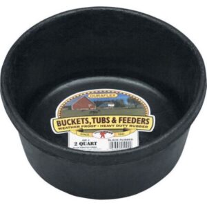 Little Giant Rubber Livestock Feeder Pan 2 qt