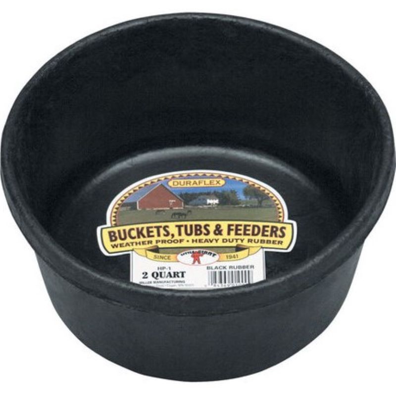 Little Giant Rubber Livestock Feeder Pan 2 qt
