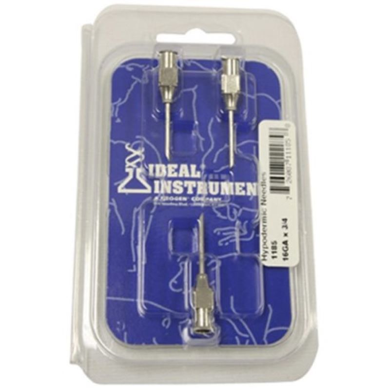 Neogen Hypodermic Livestock Needles 16ga 3/4" 3 ct