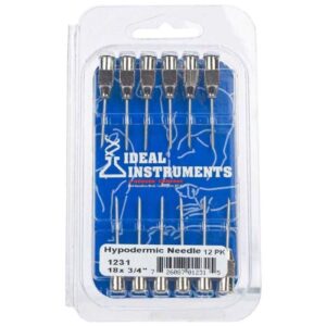 Stainless Steel Needles 18ga 3/4" 12 ct