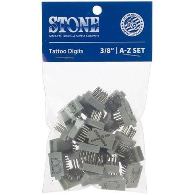 Stone Manufacturing Tattoo Letter Set A-Z 3/8”