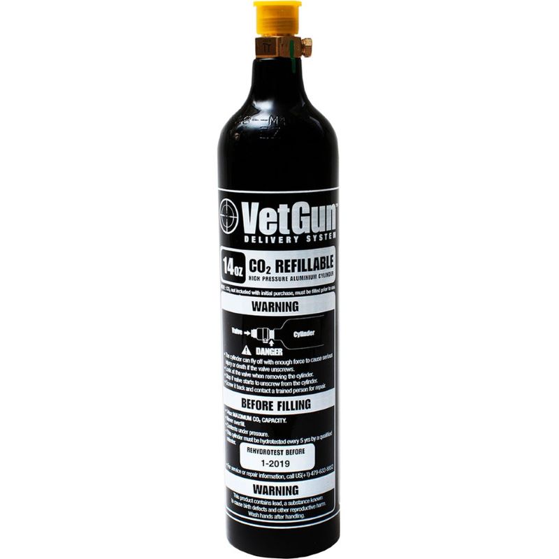 VetGun Refillable Co2 Tank 14 oz 2pk