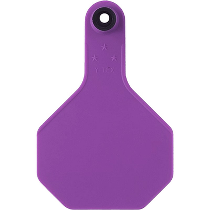 Y-Tex 3 Star Purple Blank Ear Tags 25 ct