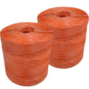 2 Balls Orange Poly Hay Baler Twine 7,200 ft 170 lb