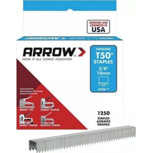 Arrow T50 Staples #506 3/8" 1250 ct