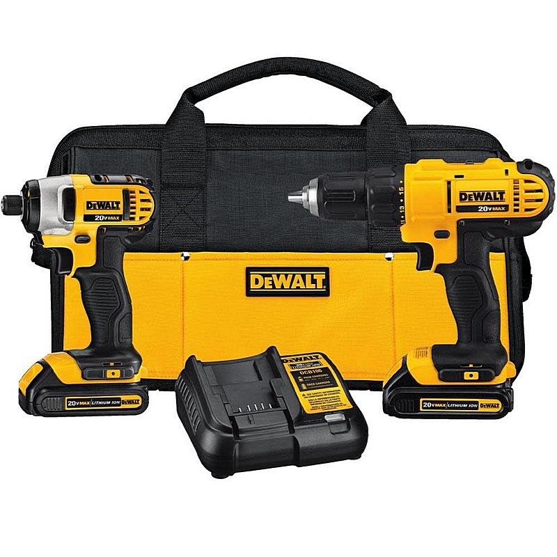 DeWalt 20V MAX Cordless Drill/Impact Driver Combo Kit DCK240C2