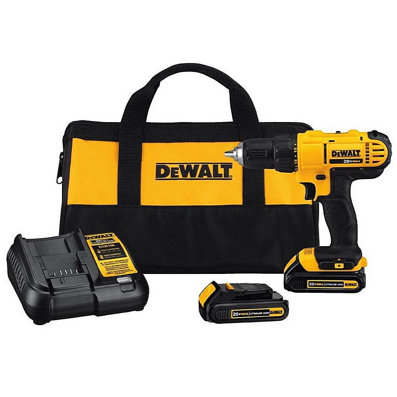 DeWalt 20V MAX Cordless Lithium-Ion Drill/Driver Kit 1/2"