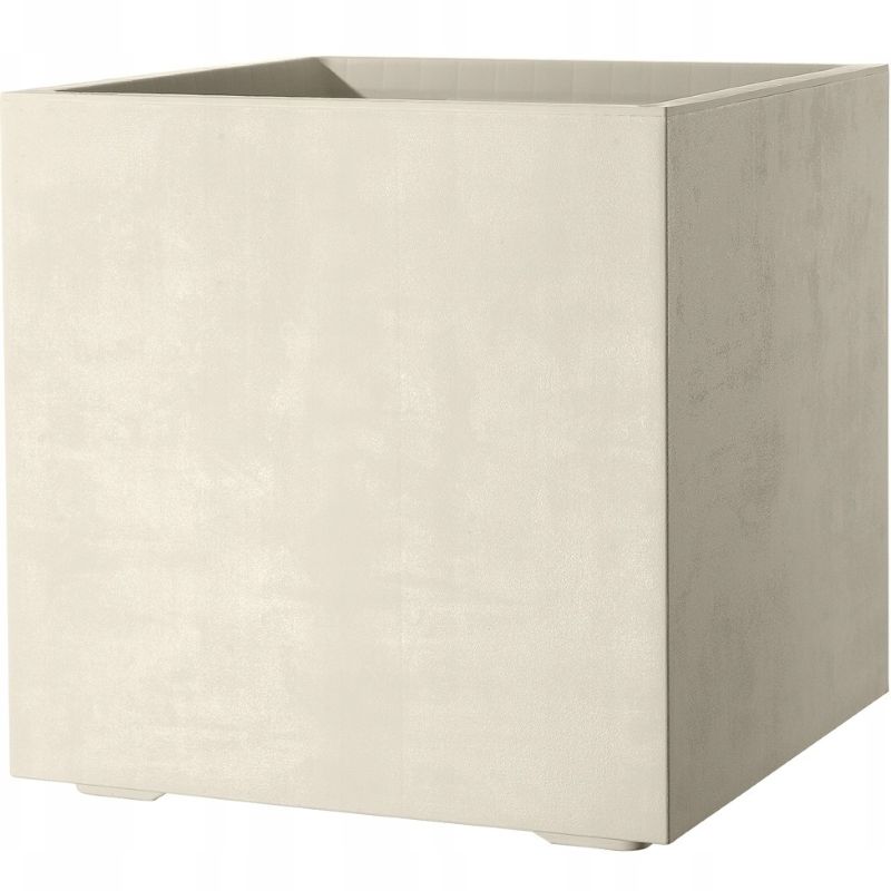 Deroma White Millennium Cube Planter 15”