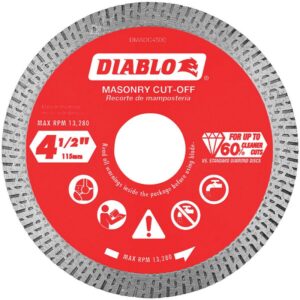 Diablo Continuous Rim Cut-Off Masonry Disc 4-1/2"