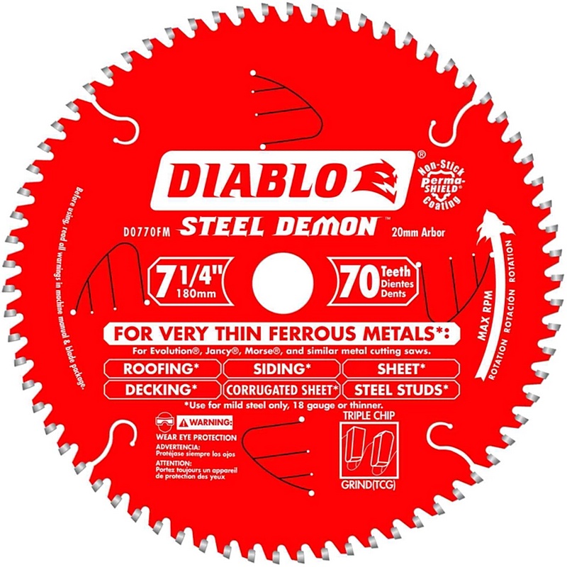 Diablo Metal Saw Blade 70T 7-1/4"