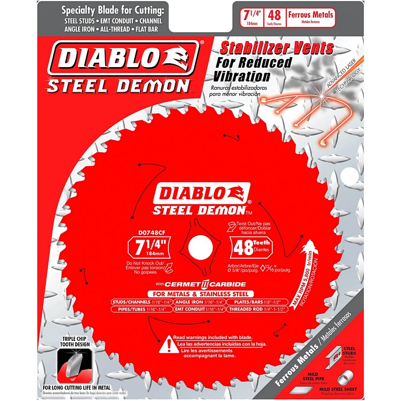 Diablo Steel Demon Circular Saw Blade 48T 7-1/4"