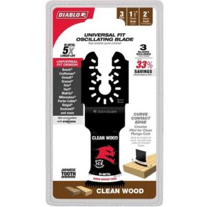 Diablo Universal Fit Clean Wood Oscillating Blade 1-1/4" 3 ct