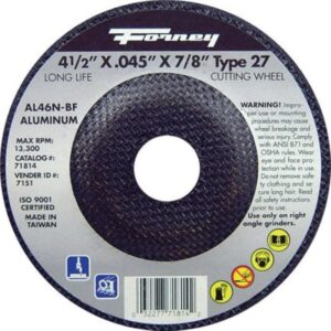 Forney Aluminum Oxide Cut-Off Wheel 4-1/2"x0.45"x7/8"