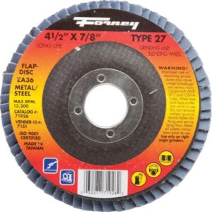 Forney Flap Disc Metal Grinding Wheel 36 Grit Type 27 4-1/2"x7/8"