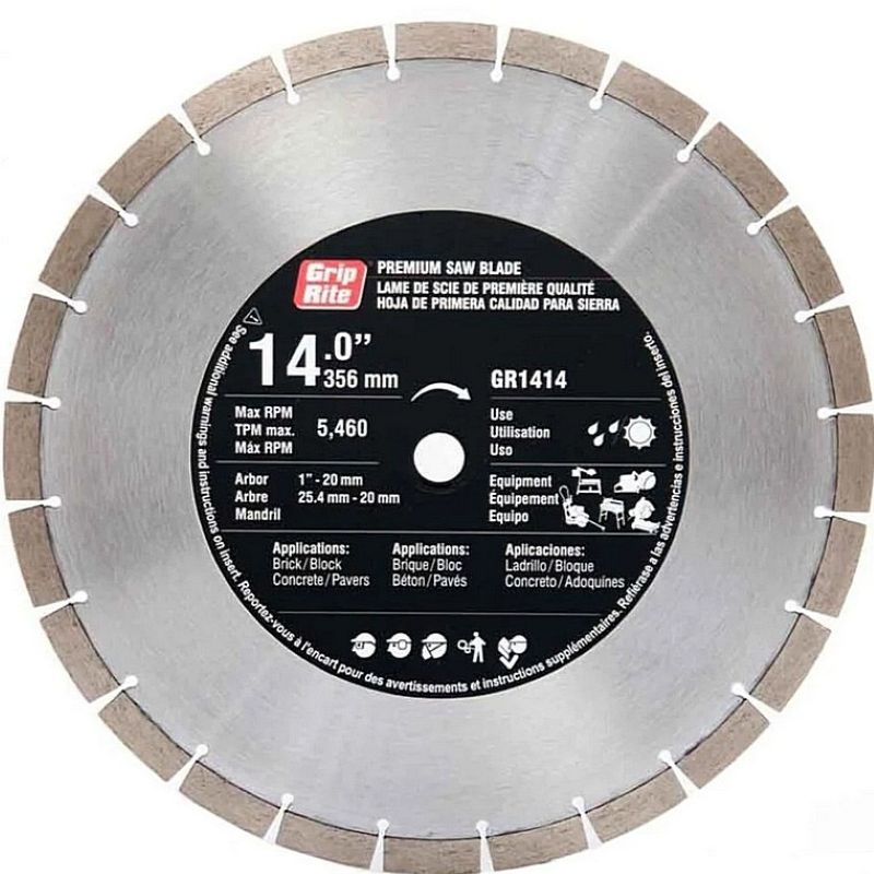 Grip-Rite General Purpose Diamond Circular Saw Blade 14”