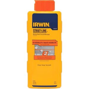 Irwin Strait Line Fluorescent Orange Marking Chalk Powder 8 oz