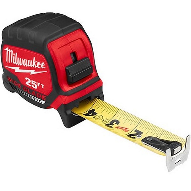 Milwaukee Wide Blade Magnetic Tape Measure 1-5/16"x25'