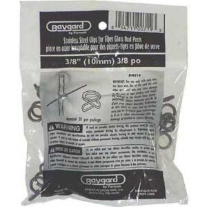 Parmak Stainless Steel Rod Post Clip 3/8” 20 ct