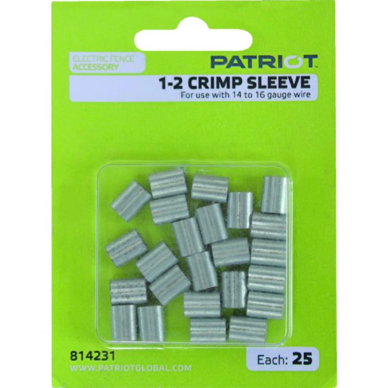 Patriot Crimp Sleeves 1 2 25Ct