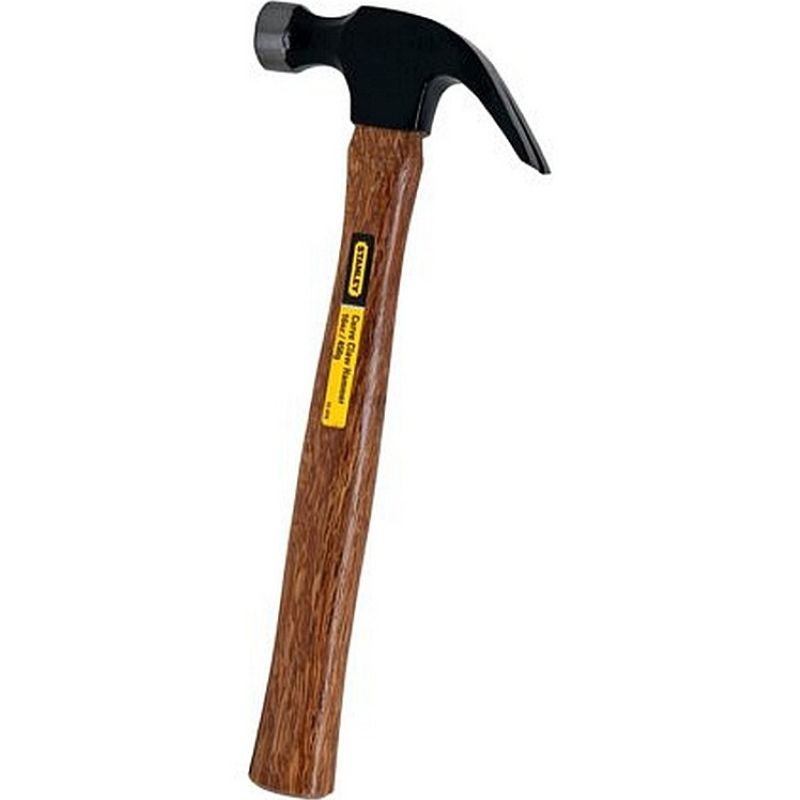 Stanley Hickory Handle Curved Claw Nailing Hammer 16oz