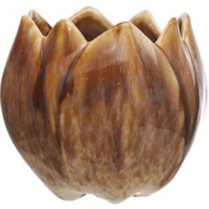 Stoneware Flower Shaped Planter 4-1/2"