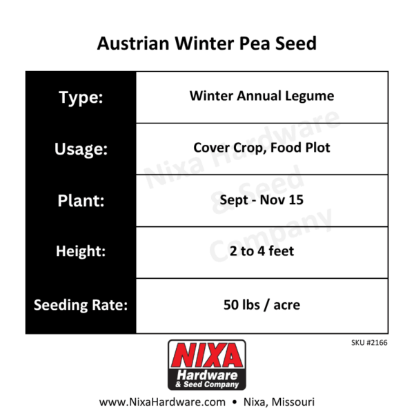 Austrian Winter Pea Seed Planting Guide