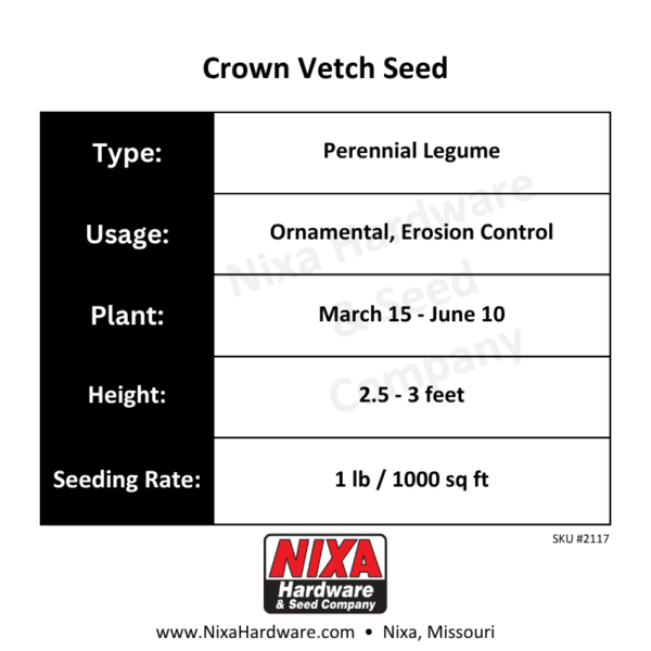 Crown Vetch Seed Planting Guide