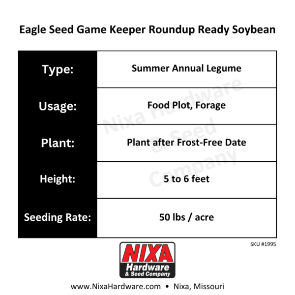 Eagle Seed Game Keeper Roundup Ready Soybean Seed Planting Guide