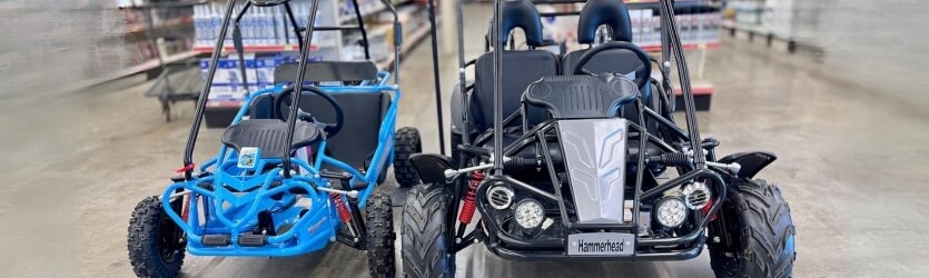 Blue and Black Go Karts for sale at Nixa Hardware & Seed Co