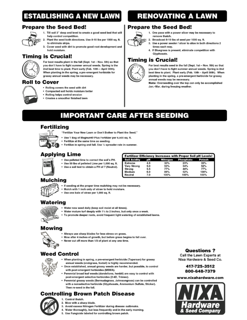 Lawn Seeding Instructions Lawn Seeding Instructions for the Ozarks
