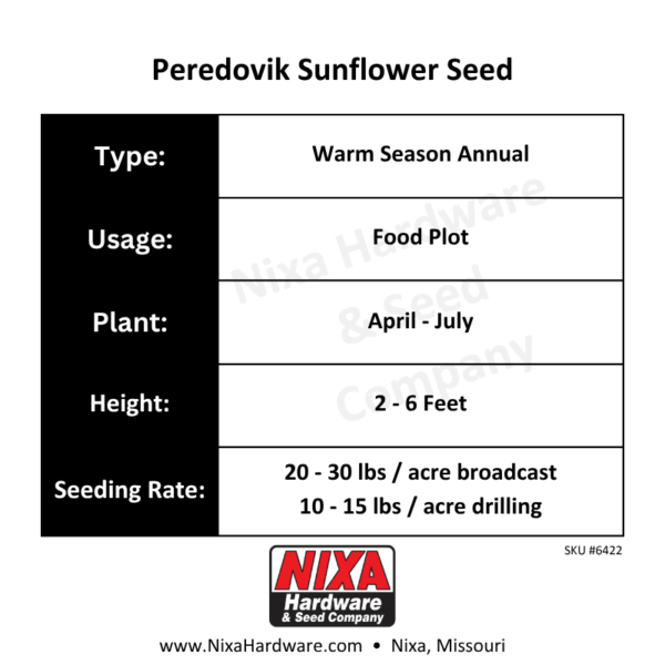 Peredovik Sunflower Seed Planting Guide