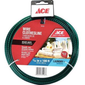 Ace Green PVC Wire Clothesline 100 feet