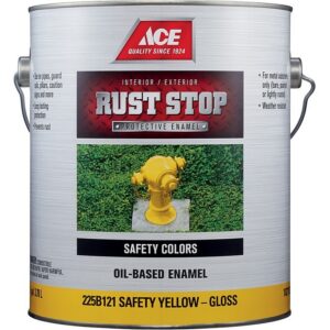 Ace Rust Stop Indoor-Outdoor Oil-Based Enamel Safety Yellow Gloss Paint 1 gal