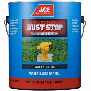 Ace Rust Stop Indoor-Outdoor Water-Based Enamel Safety Red Gloss Paint 1 gal