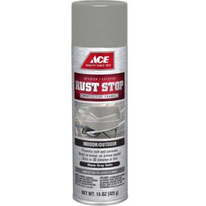 Ace Rust Stop Satin Stone Gray Spray Paint 15 oz