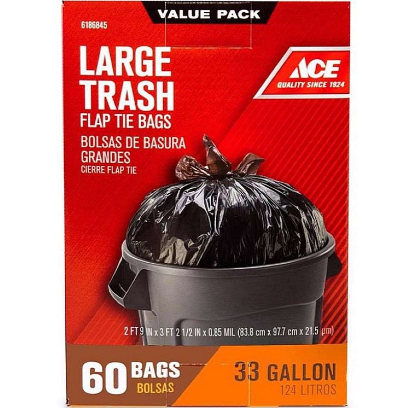 Ace Trash Bags 33 gal 60 Ct