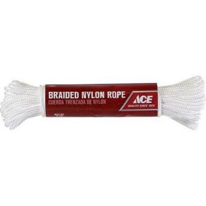 Ace White Braided Nylon Rope 1-8x48