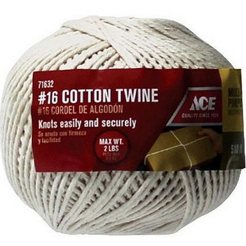 Ace White Wrapping Cotton Twine Ball #16x510'
