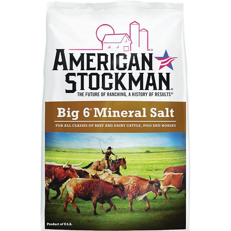 American Stockman Big 6 Trace Mineral Salt Bag 50 lb