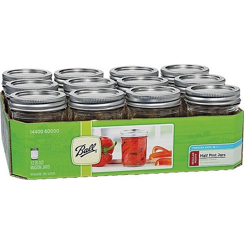 Ball Regular Mouth Glass Mason Jars 8 oz 12pk