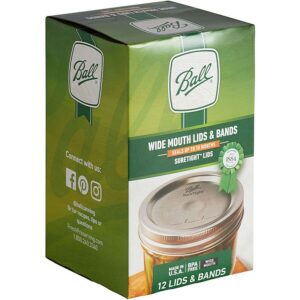 Ball Wide Mouth Canning Lids Bands 12 Ct