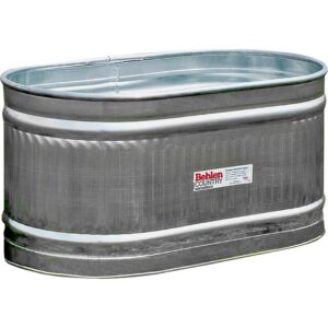 Behlen Galvanized Oval Stock Tank 100 gal 2’x2’x4’