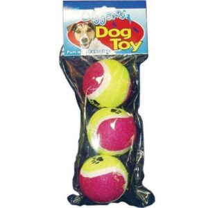 Boss Pet Digger’s Multicolored Rubber Pet Tennis Balls 3pk