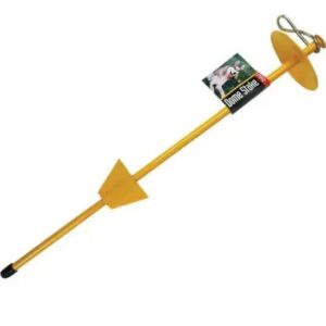 Boss Pet Yellow Dome Cast Malleable Steel Tie-Out Stake 21”