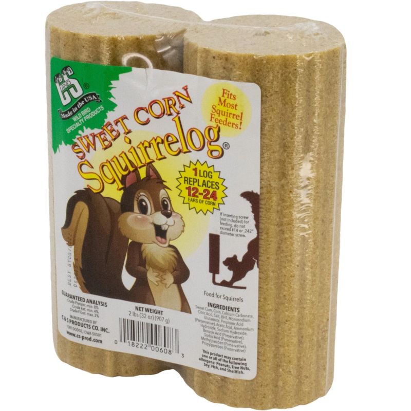 C&S Sweet Corn Squirrel Log 2pk