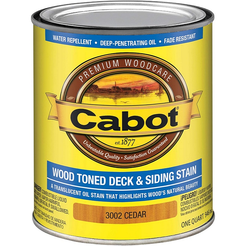 Cabot Cedar Wood Toned Exterior Deck & Siding Stain 1 qt