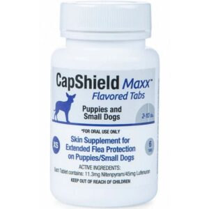 CapShield Maxx Flavored Flea Protection Tablets for Dogs 2-10 lb 6ct