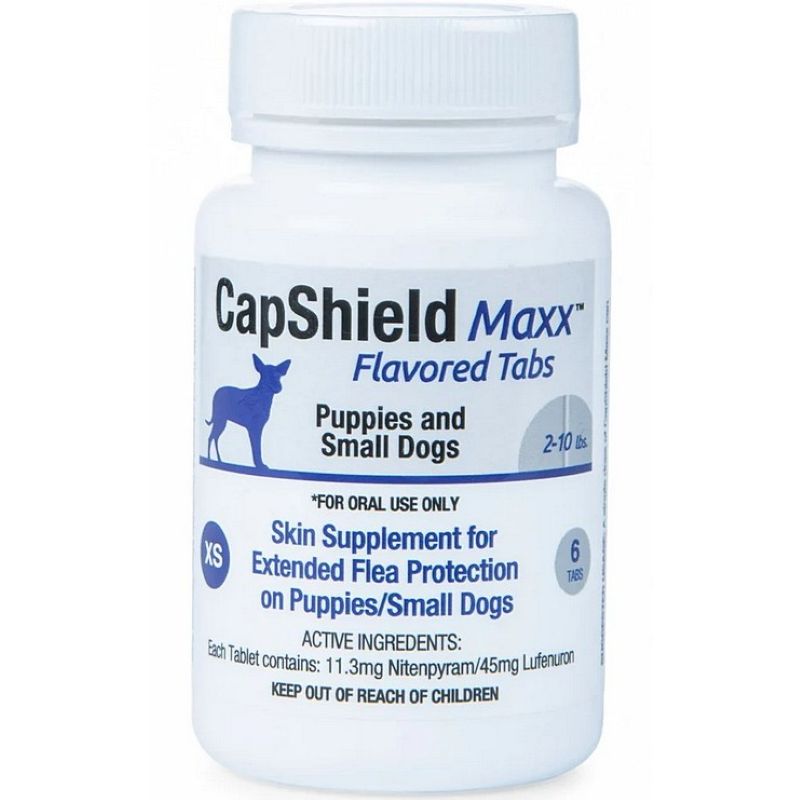 CapShield Maxx Flavored Flea Protection Tablets for Dogs 2-10 lb 6ct